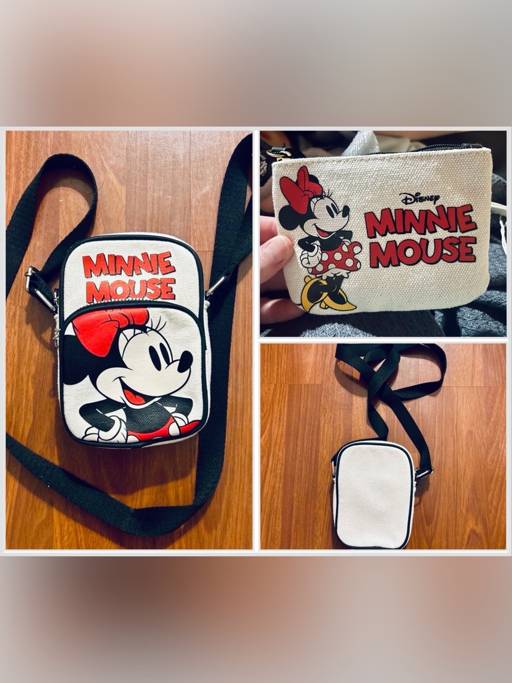 Disney Primark Minnie Mouse Crossbody Bag - Red, Black & White